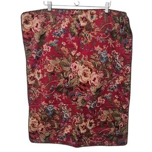 Vintage Ralph Lauren Chaps Summerton Pillow Shams Set 2 Red Floral Houndstooth